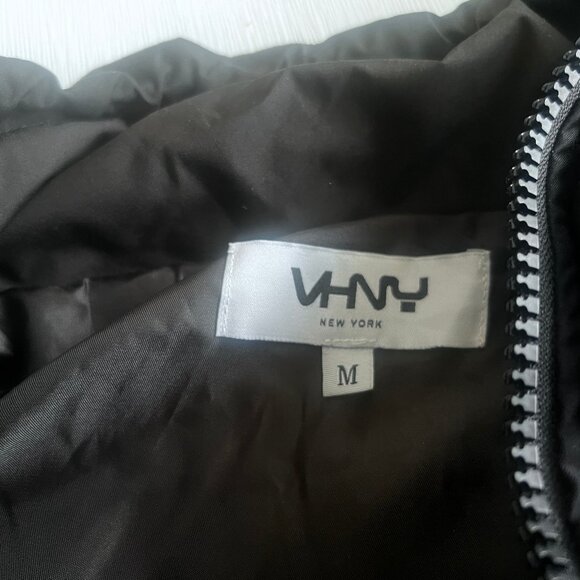 VHNY HEAVYWEIGHT BLACK PUFFER CROP COAT WITH REMOVABLE HOOD SIZE MEDIUM - Picture 11 of 12